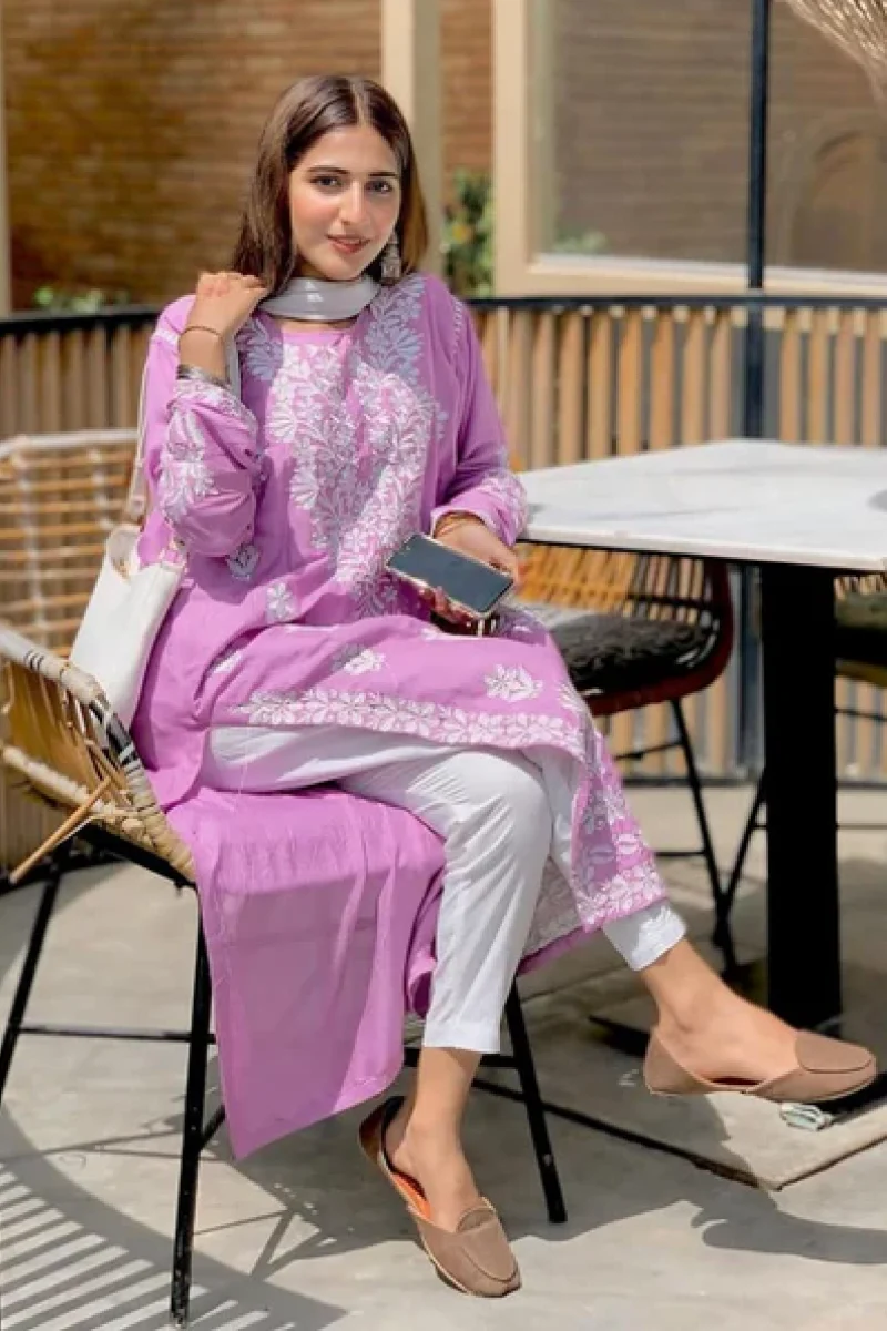 Pezwaan Indian Chicken Kari Shirt (Lilac) - Image 2