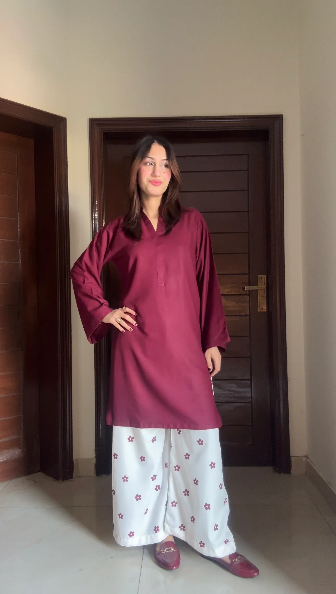 Solid Set 2 Piece (Maroon) - Image 2
