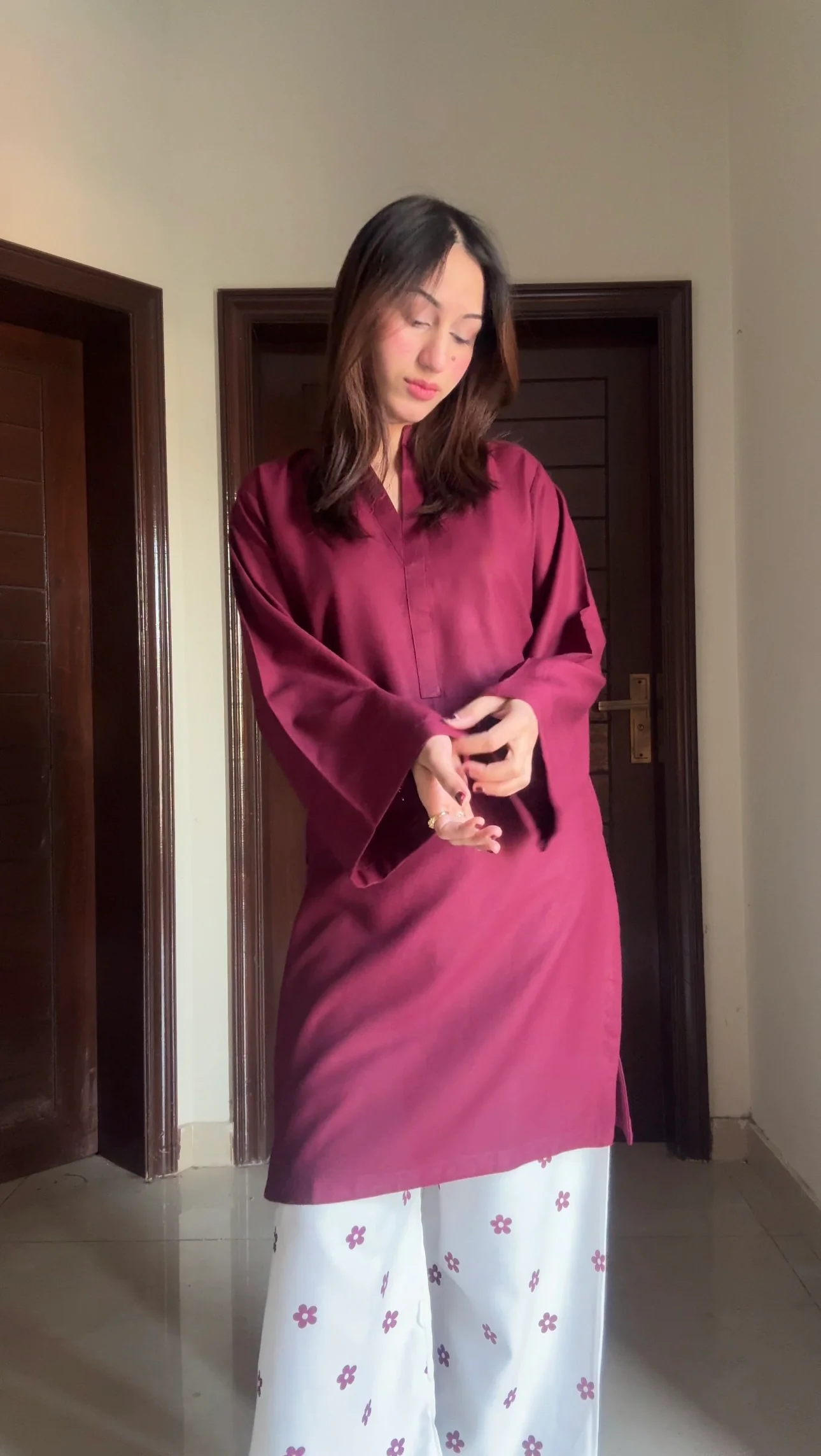 Solid Set 2 Piece (Maroon) - Image 4